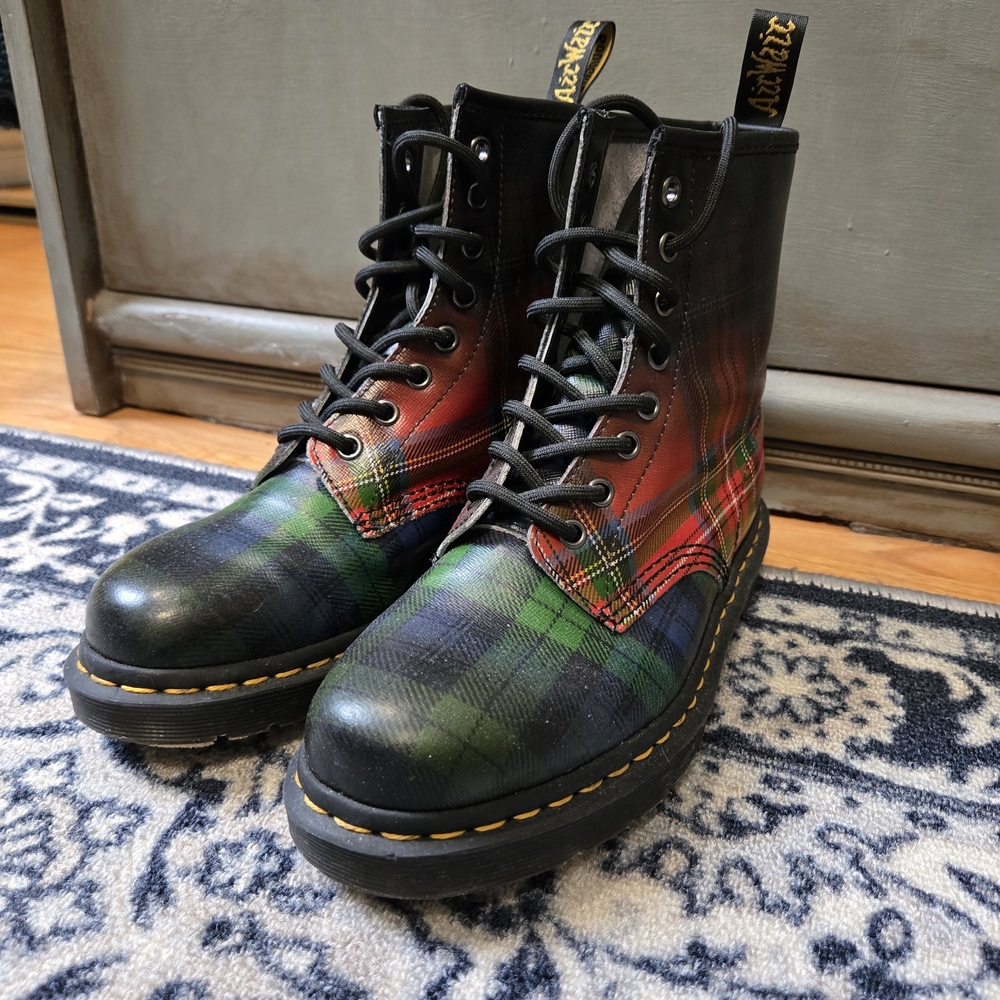 Dr. Martens Black and Gray Boots